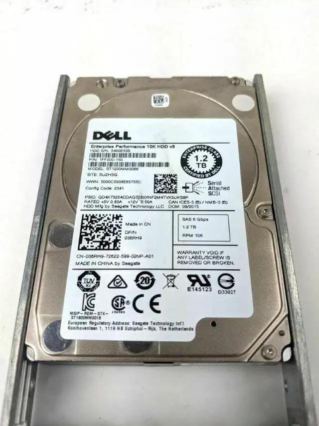 Alt view image 4 of 10 - 36RH9 1.2TB 10000RPM SAS 2.5Inch Dell Hard Drive