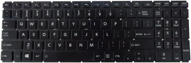 Main image of replacement keyboard for Toshiba Satellite C55-C C55T-C Black US
