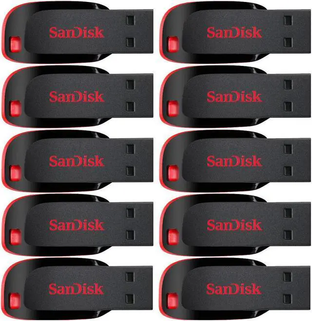 Main image of Lot 10 x SanDisk 16GB Cruzer Blade USB Thumb Pen Flash Drive Memory Stick SDCZ50