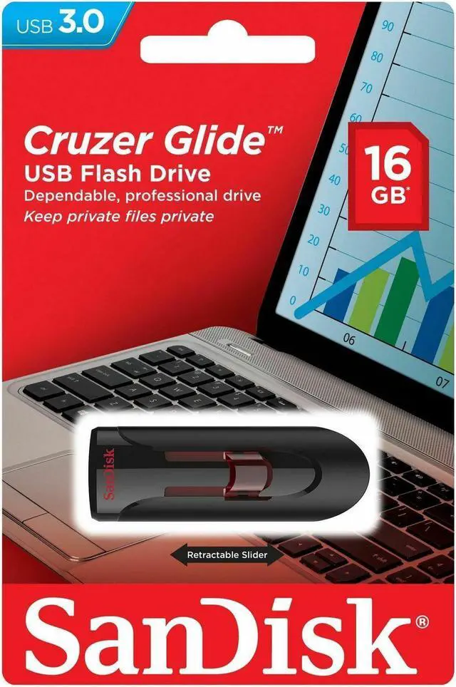 Alt view image 2 of 5 - 10 x SanDisk 16GB Cruzer Glide USB 3.0 Flash Pen Drive SDCZ60 SDCZ600-016G-B35