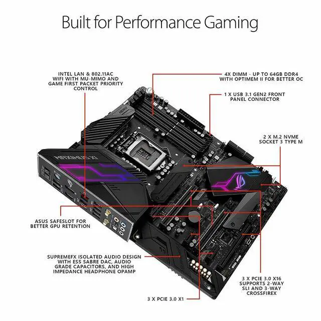 Alt view image 4 of 7 - ASUS ROG Maximus XI Hero (Wi-Fi) Z390 Gaming Motherboard LGA1151 (Intel 8th 9...