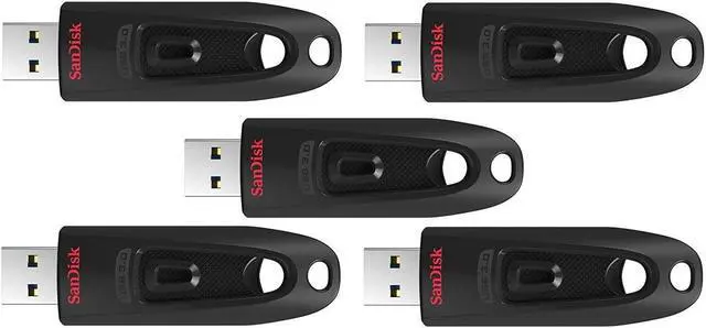 Main image of 5 Pack SanDisk 16GB CZ48 Cruzer Ultra 16G USB 3.0 100MB/s SDCZ48-016G + Lanyard