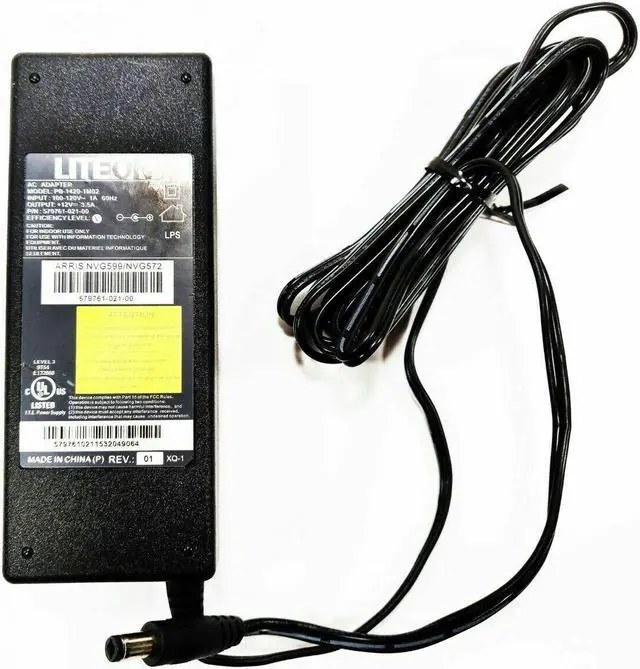 Alt view image 4 of 4 - NEW Liteon PB-1420-1M02 12V 3.5A AC Power Adapter 579761-021-00 W/P.Cord