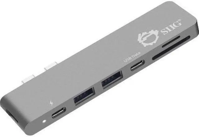 Alt view image 13 of 20 - SIIG Thunderbolt 3 USB-C Hub HDMI with Card Reader & PD Adapter - Space Gray