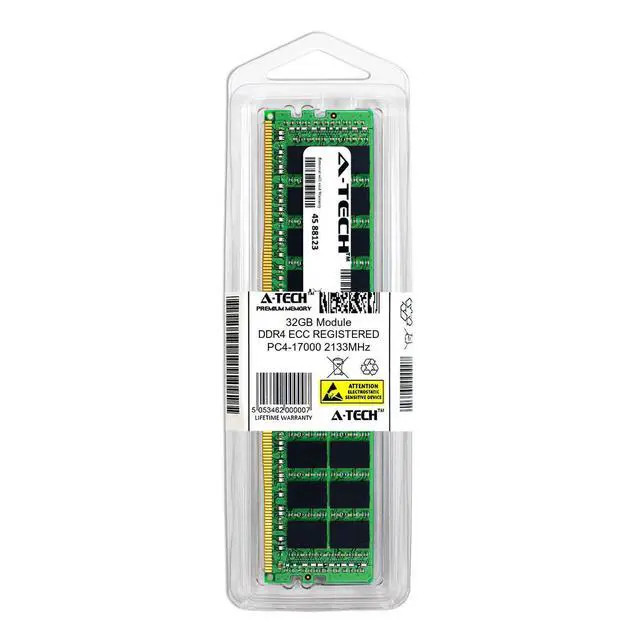 Alt view image 2 of 2 - 32GB DDR4 PC4-17000 RDIMM Replacement for Micron MTA36ASF4G72PZ-2G1A1 Memory RAM