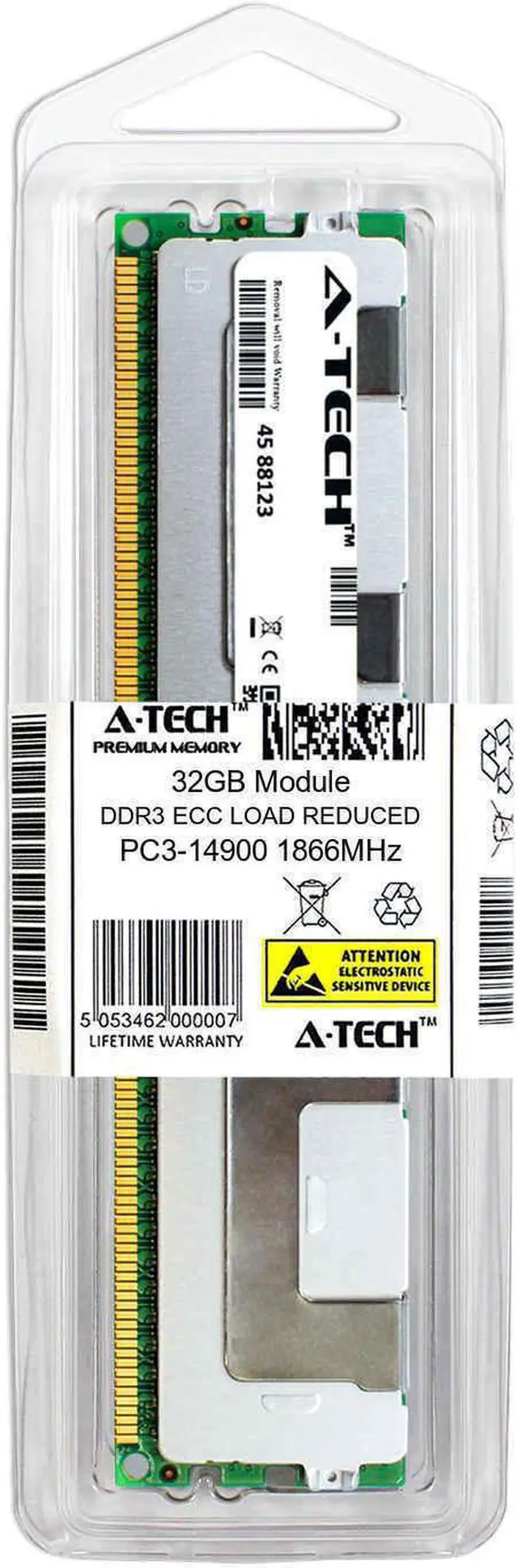 Alt view image 2 of 2 - 32GB DDR3 1866MHz PC3-14900 LRDIMM Replacement for IBM 46W0763 Server Memory RAM