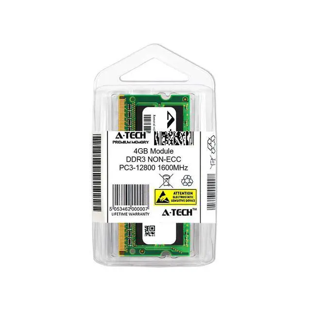 Alt view image 2 of 2 - 4GB DDR3 PC3-12800 SODIMM (Replacement for Hynix HMT451S6BFR8A-PB) Memory RAM
