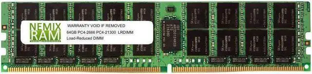 Alt view image 7 of 16 - Dell 64GB Certified Memory Module - 4RX4 LRDIMM 2666MHz LV - 64 GB - DDR4-2666/PC4-21300 DDR4 SDRAM - CL19 - 1.20 V - ECC - 288-pin - LRDIMM