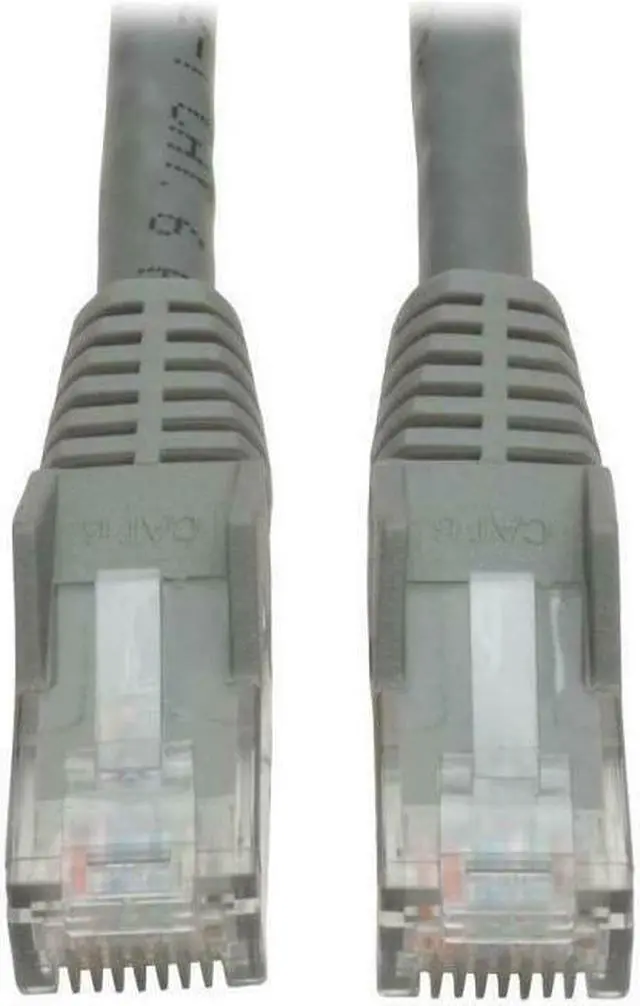 Alt view image 5 of 12 - CAT6 GIGABIT SNAGLESS MOLDED PATCH CABLE (RJ45 M/M) - GREY, 35-FT.