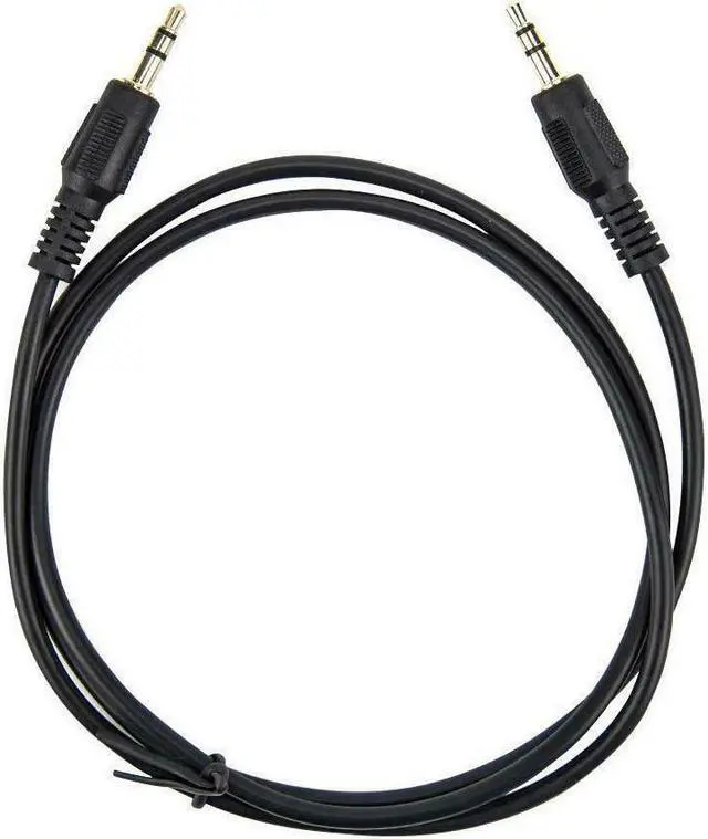 Main image of Rocstor Y10C188-B1 3Ft Slim 3.5Mm Stereo Cable Male To Male Gold Plated Black