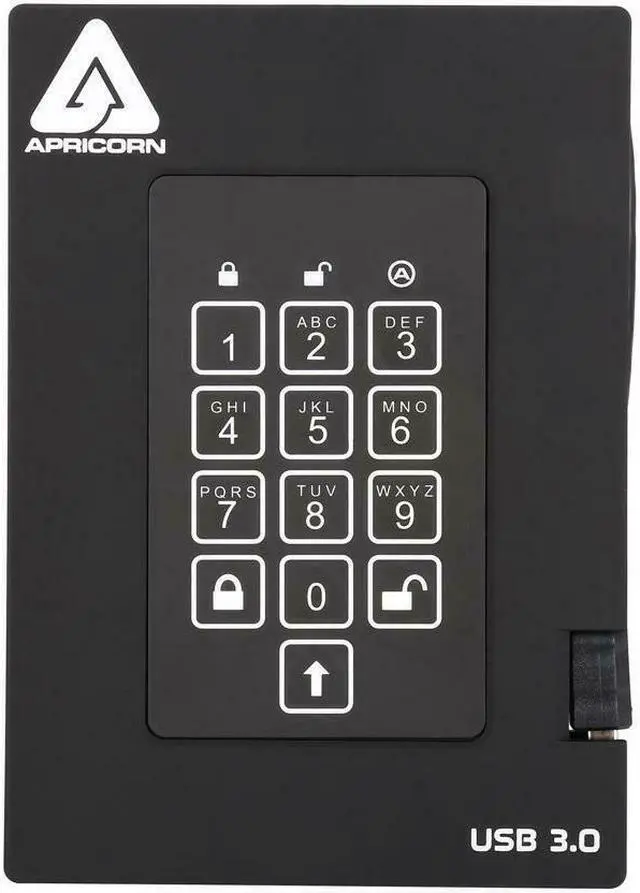 Alt view image 3 of 9 - Apricorn A25-3PL256-1000F 1000 GB fortress Fips Portable USB Hardware Encrypted HDD