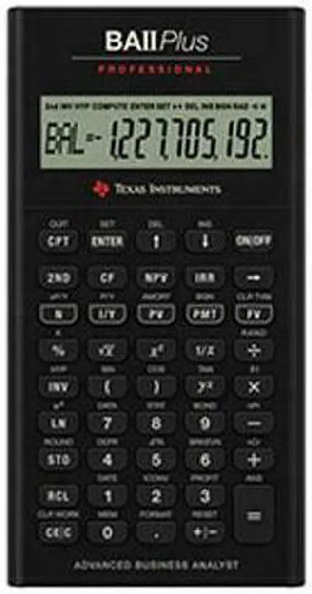 Main image of Texas Instruments TI BA II Plus Pro Calculator - IIBAPRO/TBL/1L1