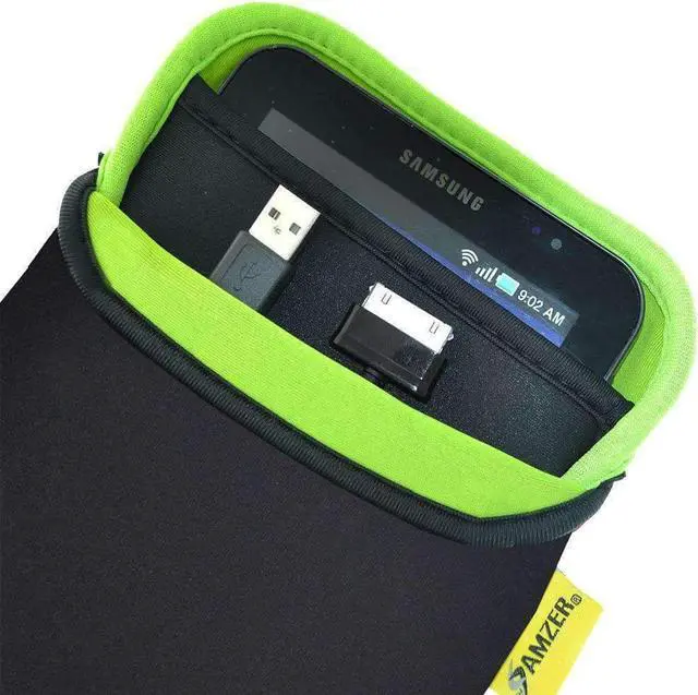 Alt view image 5 of 7 - Amzer Neoprene Sleeve 7.5 Inches Case Cover with Pocket For Amazon Kindle 2011/ Fire/ Fire 2/ Fire HD/ Fire HDX/ Kindle Paperwhite/ Paperwhite 3G/ Kindle Touch&3G/ New Kindle Fire HD- Matt Black/ Leaf