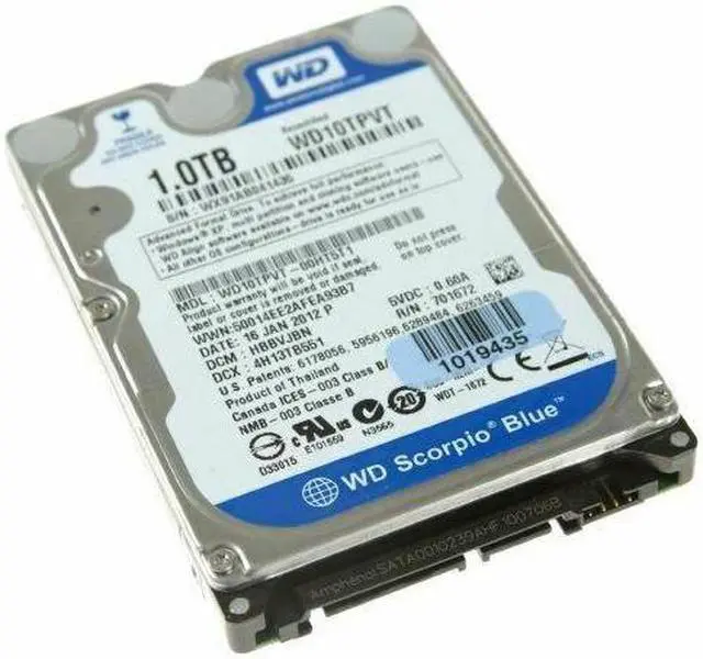 Main image of WD10JPVT-08A1YT2 - Lenovo 1TB Hard Drive (5400RPM/ 9.5MM) for Lenovo