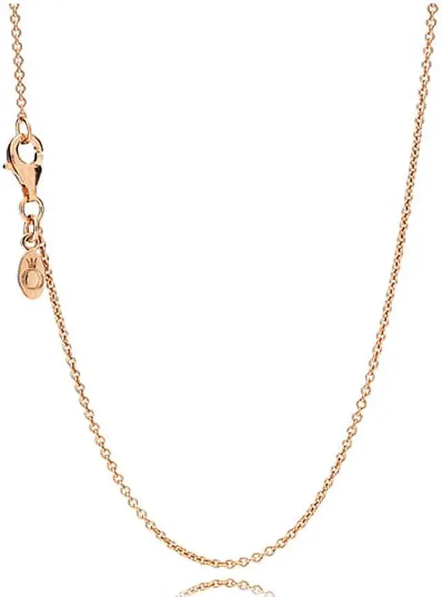 Main image of PANDORA Pandora Rose simple and versatile adjustable base necklace plating rose 580413 (45cm) with box