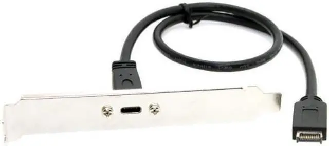 Alt view image 4 of 6 - USB 3.1 Front Panel Header to USB-C Type-C Female Extension Cable 40cm with Panel Mount Screw UC-037