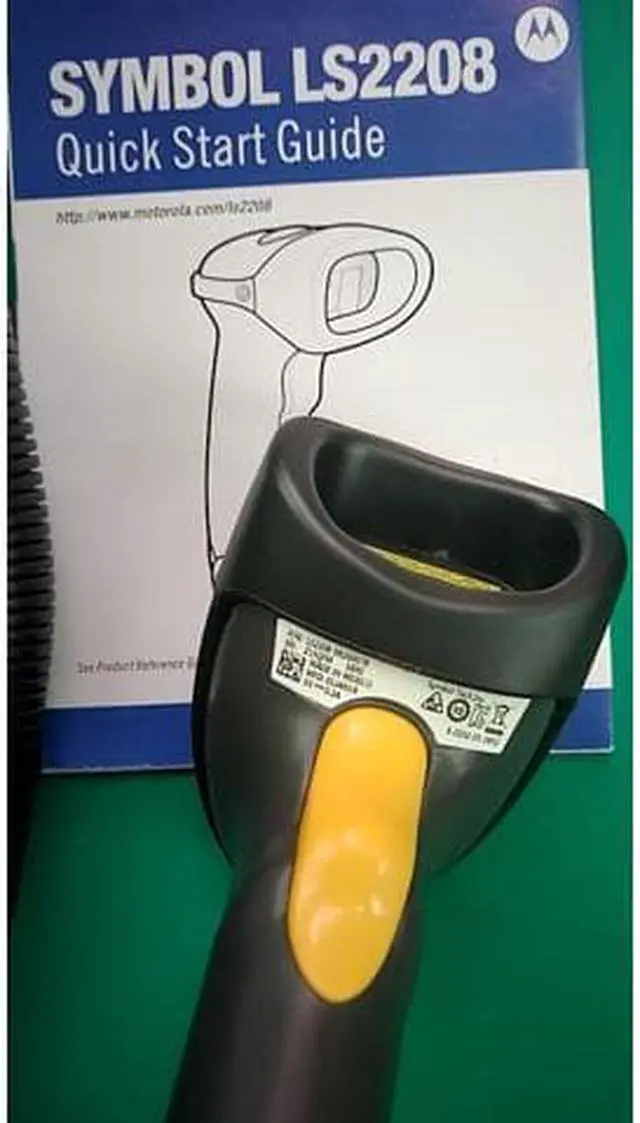 Alt view image 4 of 5 - Symbol LS2208 Series Handheld Barcode Scanner  - USB Kit with Cable and Stand - Black Bar code scanner