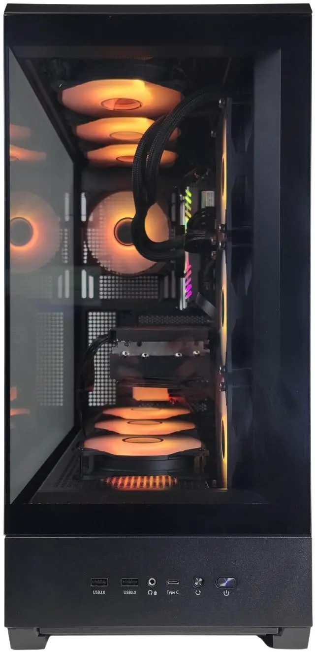 Alt view image 3 of 6 - GRI Gaming Desktop | Ryzen 7 9700X | 32GB DDR5 | RTX 5070 12GB | 1TB NVMe | 360MM Water Cooler | WiFi 6E Built-in