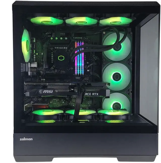 Alt view image 2 of 6 - GRI Gaming Desktop | Ryzen 7 9700X | 32GB DDR5 | RTX 5070 12GB | 1TB NVMe | 360MM Water Cooler | WiFi 6E Built-in