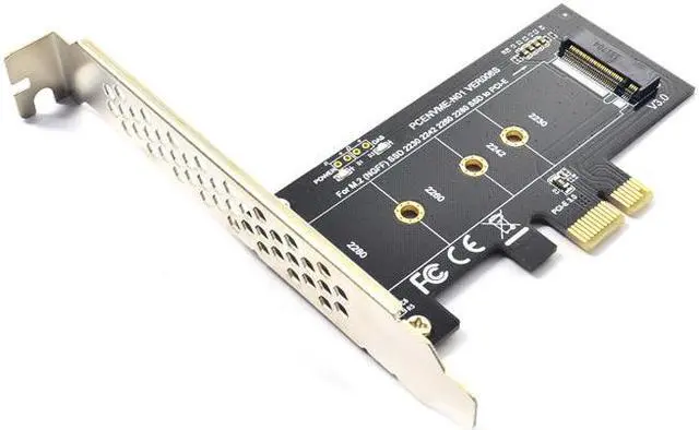 Alt view image 4 of 5 - Add On Cards PCIE to M2 Adapter PCI Express 3.0 x1 to NVME SSD M2 PCIE Raiser Adapter Support 2230 2242 2260 2280 M.2 SSD