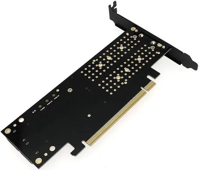 Alt view image 4 of 6 - M Key B Key PCIE to M2 Adapter PCI E 3.0 X16 to M.2 SSD  mSATA 2 x 7Pin SATA Port NVME M2 SSD AHCI mSATA 3 in 1 Riser Card