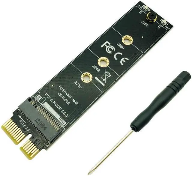 Alt view image 6 of 6 - M.2 NVMe SSD PCI-E Adapter PCI Express 3.0 x1 M Key Connector High Speed Expansion Card Support 2230 2242 2260 2280 Size M.2 SSD