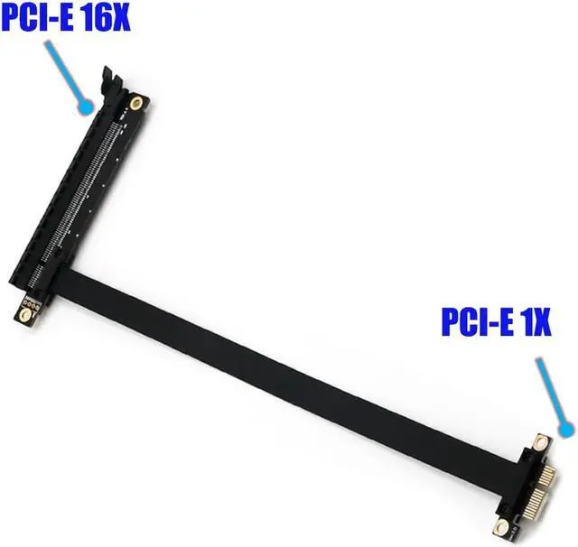 Alt view image 2 of 6 - PCI E 1X to 16X Adapter PCIe Flexible Flat Extension Cable PCI Express 1 to 16 X Adapter Riser Card PCIE Extender for BTC Mining