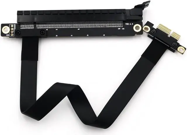 Alt view image 4 of 6 - PCI E 1X to 16X Adapter PCIe Flexible Flat Extension Cable PCI Express 1 to 16 X Adapter Riser Card PCIE Extender for BTC Mining