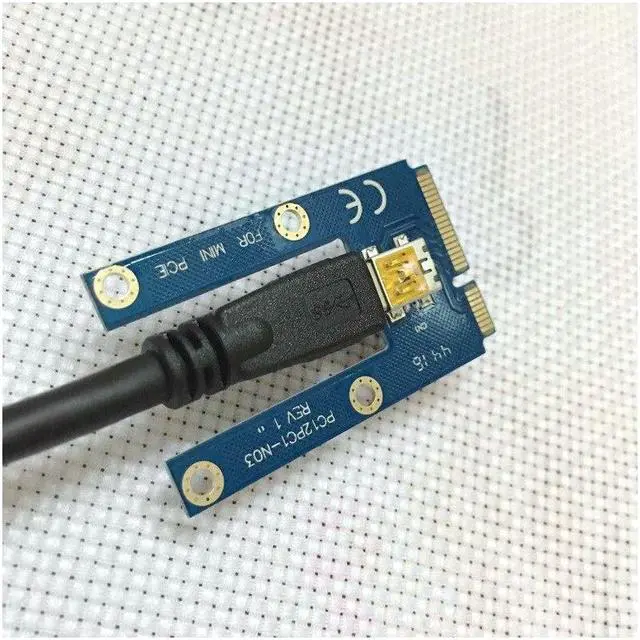 Alt view image 5 of 5 - Mini PCI-E PCI Express Extender Riser Card 1x To 16x PCIE Mining Card USB 3.0 Power Cable Adapter for BitCoin BTC Miner Machine