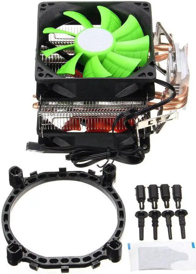 Alt view image 8 of 8 - Computer Cooler Fan Hydraulic Dual Heatpipe CPU Fans Cooling Heatsink For Intel LGA775/1156/1155 AMD for AM4 Ryzen for Pentium
