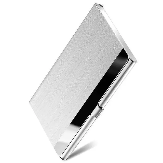 Main image of Metal Business Card Holder - Slim Pocket Business Card Case for Men & Women, Stainless Steel IC Cards Storage