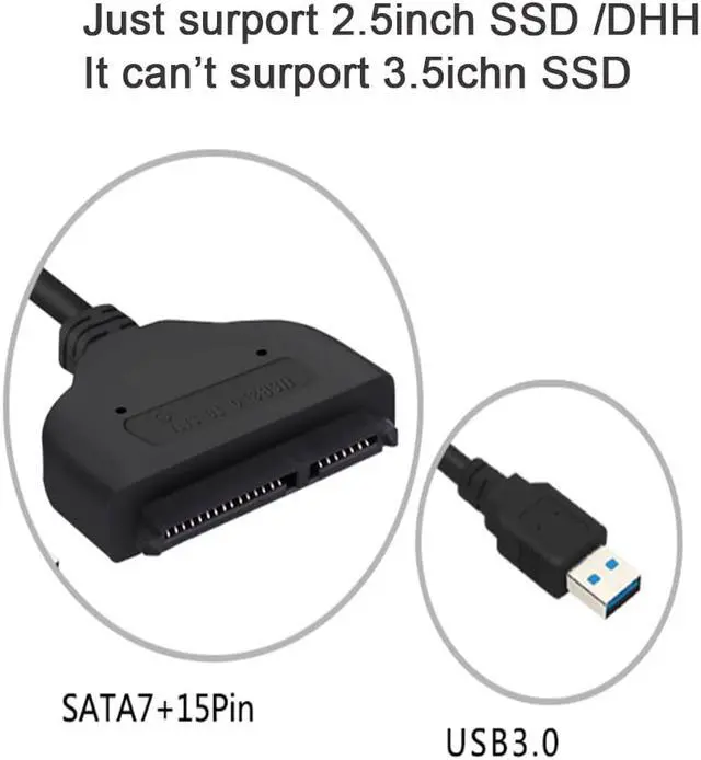 Alt view image 3 of 5 - New USB 3.0 to SATA Cable Adapter Cable 22pin SATAIII SATA3.0 USB3.0 to SATA 3 Adapters for 2.5" SATA HDD SSD