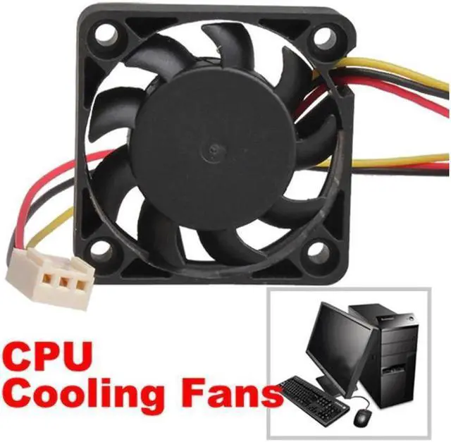 Alt view image 2 of 6 - LEORY 3Pin 40mm*40mm*10MM Durable DC 12V Internal Desktop Computer CPU Case Cooling Cooler Silent Fan 4cm