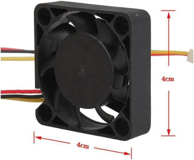 Alt view image 6 of 6 - LEORY 3Pin 40mm*40mm*10MM Durable DC 12V Internal Desktop Computer CPU Case Cooling Cooler Silent Fan 4cm