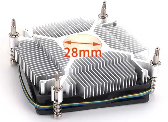 Alt view image 4 of 6 - CPU Cooler Fan Heatsink with 90mm Fan Cooling TDP 90W 4pin PWM CPU Fan for LGA 1155/1150/1151/1156