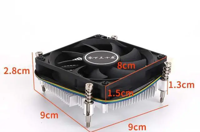 Alt view image 5 of 6 - CPU Cooler Fan Heatsink with 90mm Fan Cooling TDP 90W 4pin PWM CPU Fan for LGA 1155/1150/1151/1156