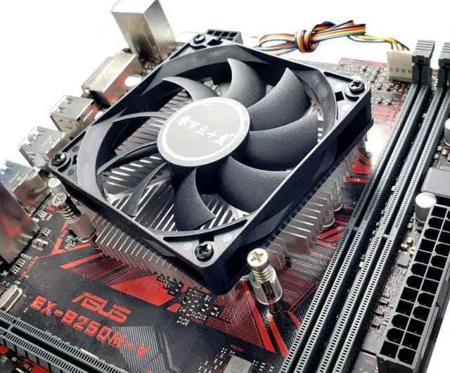 Alt view image 6 of 6 - CPU Cooler Fan Heatsink with 90mm Fan Cooling TDP 90W 4pin PWM CPU Fan for LGA 1155/1150/1151/1156