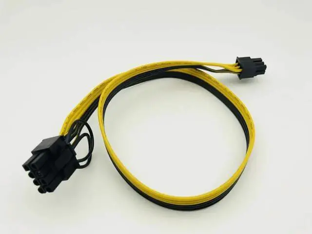 Alt view image 2 of 6 - 10PCS 6Pin to 8Pin (6+2) 50CM Riser Cable Power Cable Conversion Board Graphics Card Power Supply 18AWG Splitter for BTC Mining