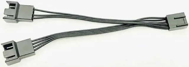 Alt view image 3 of 6 - 4Pin Fan PWM Cable 1 to 2 way 4 Pin 3Pin Power Supply Extension Cable 4P Cooler Port Multiplier Female to Male Cooling Fan Cable