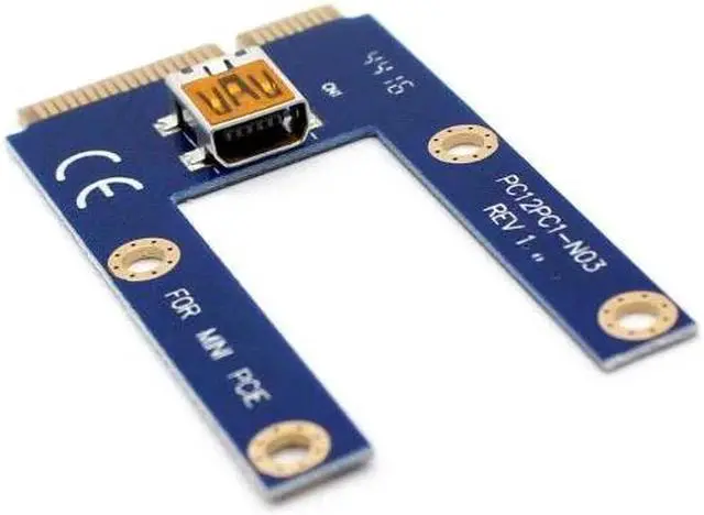 Alt view image 6 of 6 - Amify 60cm USB 3.0 Mini PCI E to PCIe PCI Express 1x to 16x Extender Riser Card Adapter Extension Cable for Bitcoin BTC Miner Mining