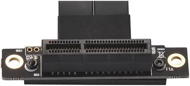 Alt view image 4 of 6 - PCI E 4X Riser Card Extender Flex Extension Cable Ribbon Adapter Converter PCI Express 4X Slot Connector Flat Cable for PC Black
