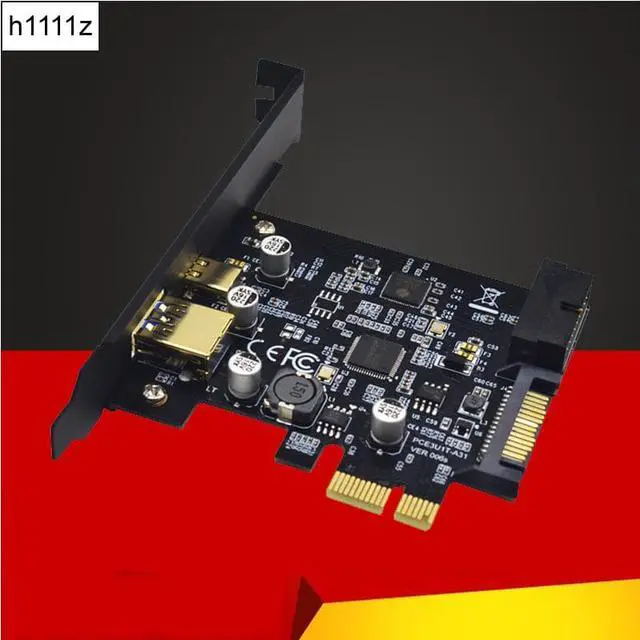 Main image of Amify USB 3.0 PCI E Expansion Card Adapter External USB3.0 Port + 2.4A Fast Charge Internal 19pin Header SATA Power PCI E Card
