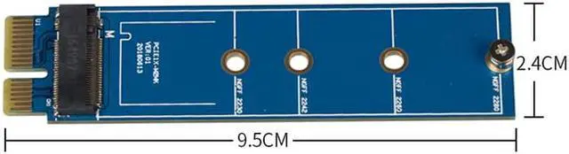 Alt view image 2 of 6 - M.2 NVME to PCI E SSD Adapter NVMe to PCI E 3.0 X1 Full Speed Convert Card Riser M Key Connector Support 2230 2242 2260 2280 SSD