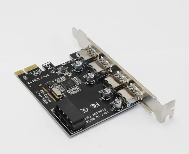 Alt view image 4 of 6 - 4 Port PCIE To USB 3.0 Expansion Card PCI Express Adapter Pcie Card 4 Port USB3.0 5Gb with Sata 15Pin to 4Pin Power Cable for PC