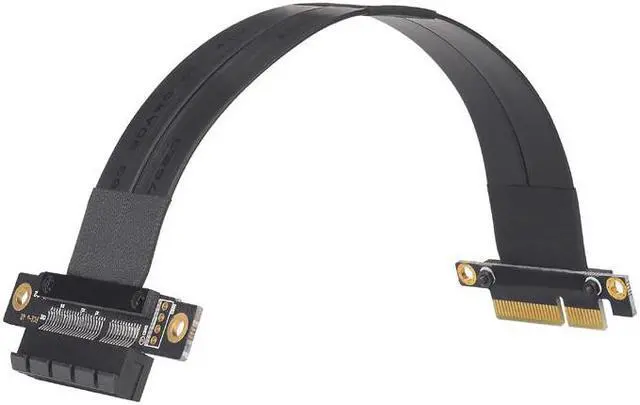 Main image of NEW Computer Cables Connectors Extender PCIE Riser Cable PC Riser Card Flat Cable PCI Express 3.0 X4 to X4 Extension Cables 24cm