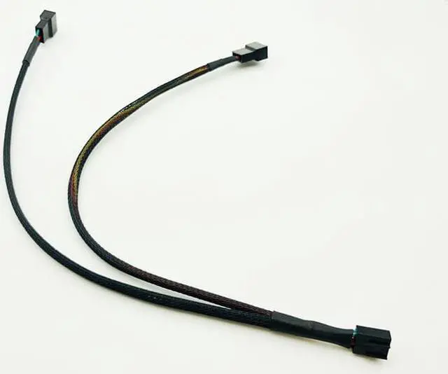 Alt view image 5 of 6 - 5PCS Computer PC Fan Cable 4Pin Female Y Splitter to Dual 3/4 Pin Male Motherboard Fan Connect Splitter Power Cable Adapter 30CM