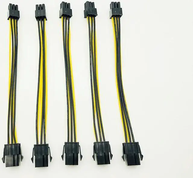 Alt view image 4 of 6 - 5PCS 20CM 6Pin to 6 Pin PCI Express PCIe Power Extension Cable 6Pin Connector Male to Female Graphics Card Power Extension Cable