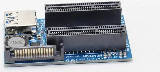 Alt view image 4 of 5 - 60CM Computer Cables Connectors PCI Express Extension Cable PCI-E Riser USB 3.0 Cable PCIE Riser USB SATA Adapter for Computer