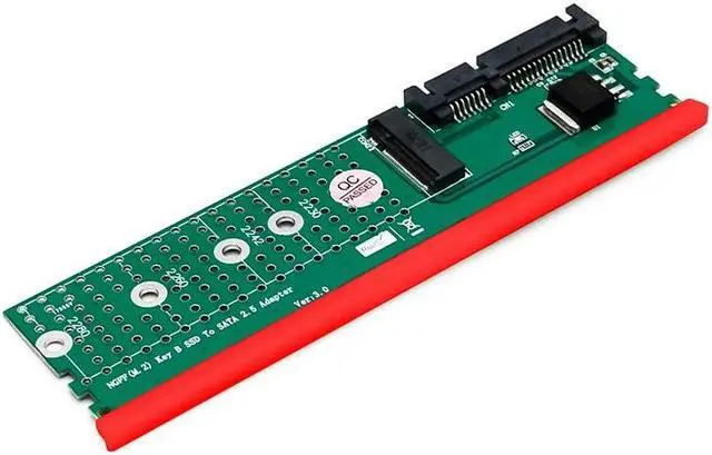 Main image of M.2 NGFF B Key SATA Bus SSD to SATA3 M2 SSD Adapter DDR Memory Slot Expansion Board Raiser Riser Card Suppor 2230 2242 2260 2280