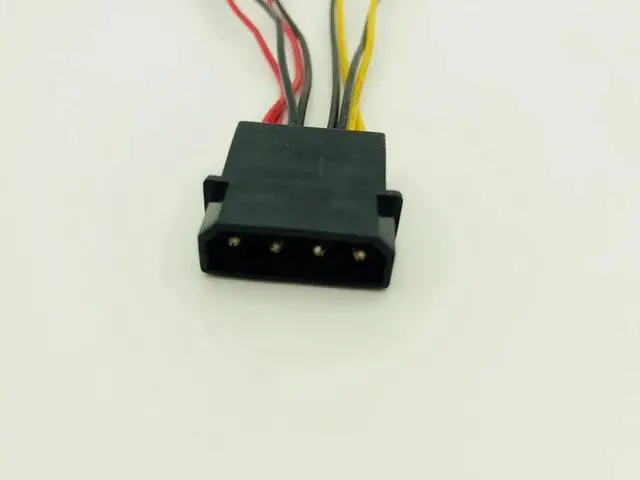 Alt view image 4 of 5 - 4Pin Molex to 3Pin Fan Power Cable Computer Cooling Fan Power Cables Adapter Connector 12v*2/5v*2 for CPU PC Case Fan Cables